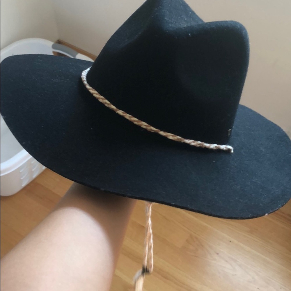 Brixton black wool hat